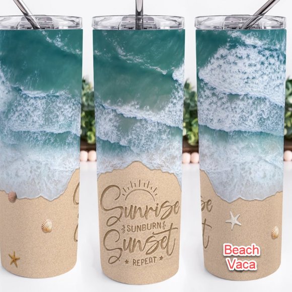 Hand Crafted Other - Cruise Ship or VACATION Tumbler - 20oz SS skinny tumbler & lid - CHOOSE …